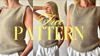Easy Summer Knit Top | Beginner-Friendly Free Pattern - YouTube