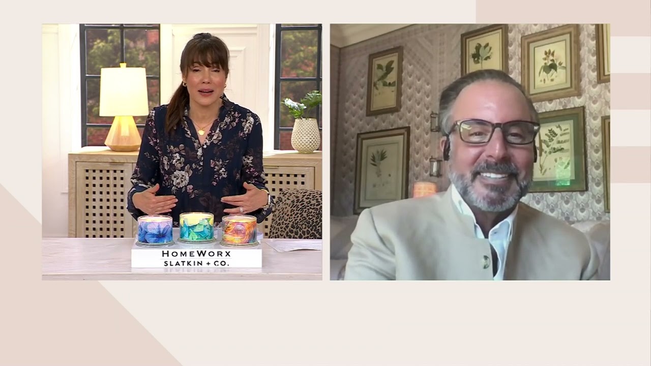 HomeWorx by Slatkin + Co. S/3 14oz Poolside Splash Candles on QVC