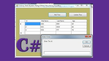 C# Tutorial - How To Add And Update A Row To DataGridView From InputBox In C# [ With Source Code ]
