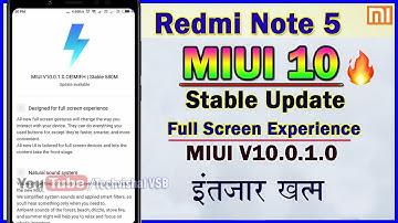MIUI 10 Stable Update For Redmi Note 5 | MIUI 10.0.1.0 Stable OTA Update All Devices List
