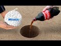 Experiment Coca Cola, Mentos and Balloons Underground!