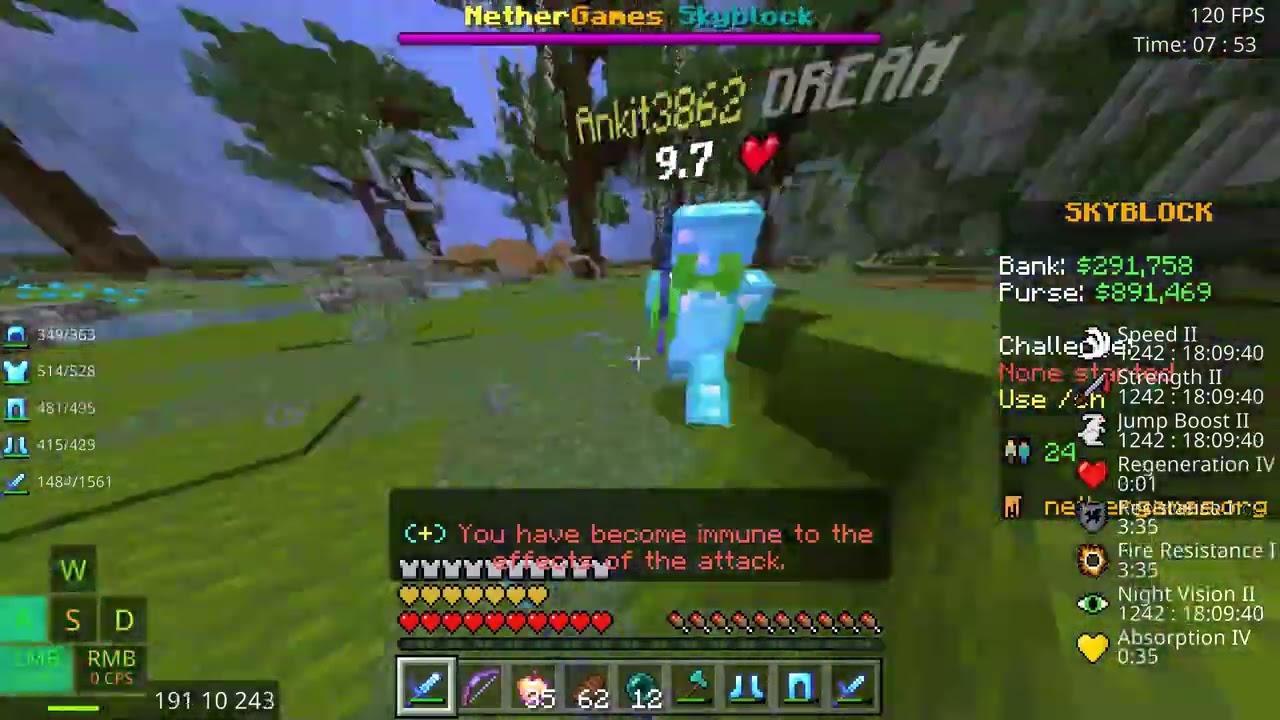 waking up to free semisets (nethergames skyblock)