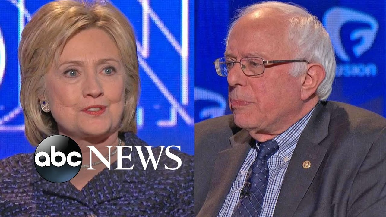 Hillary Clinton and Bernie Sanders Face Off at Forum - YouTube