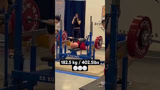 182.5kg/402.5lbs bench in competition 🚨