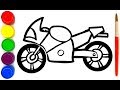 Coloring for children motorcycle | how to draw a motorcycle |Coloring motorcycle | PAINT TOYS TV ☆