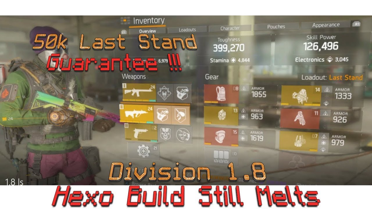 The Division 1.8: HARD HITTING PVP HEXO TANK BUILD | 50k LAST STAND SCORE GUARANTEED!!