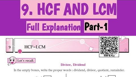 chapter 9 HCF and Lcm part-I | class 6 | full chapter explanation I Maths | Maharashtra Board |
