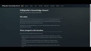 Wikipedia's Knowledge Desert | Data Driven Narrative Project | Quartor, Python