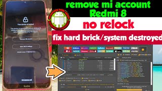 how to remove mi account redmi 8 flash firmware by unlock tool no relock screenshot 5