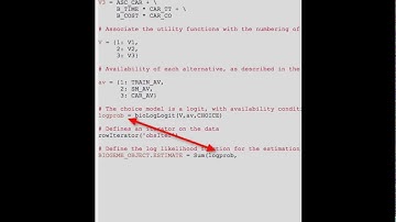 My first model with PythonBiogeme