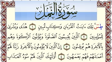 سورة النمل مكتوبة بصوت عبد الرشيد صوفي Surah Al Naml  برواية شعبة عن عاصم