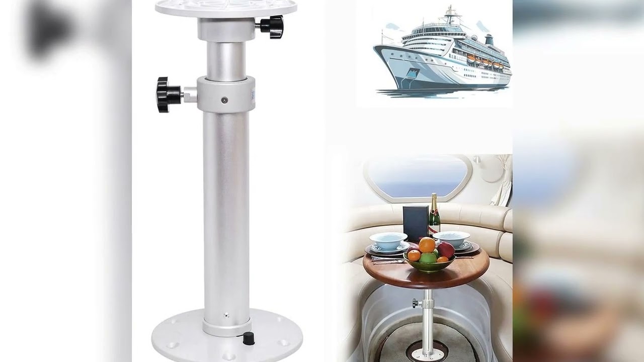 A must-have product! HWHong Upgraded Boat Table Base, Removable 17.8-27.2 Inch Height Range Adjust