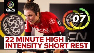 22 Minute High Intensity Short Rest Indoor Cycling Training Session