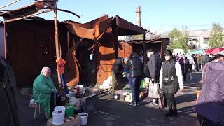 Видеорепортаж с рынка города Первомайск Луганской Народной Республики.
