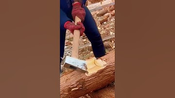 sharp axe for cutting large logs #shorts