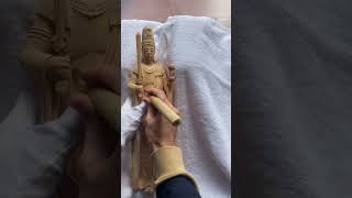 虚空蔵菩薩の仕上げ#仏像彫刻 #woodcarving #仏像彫刻