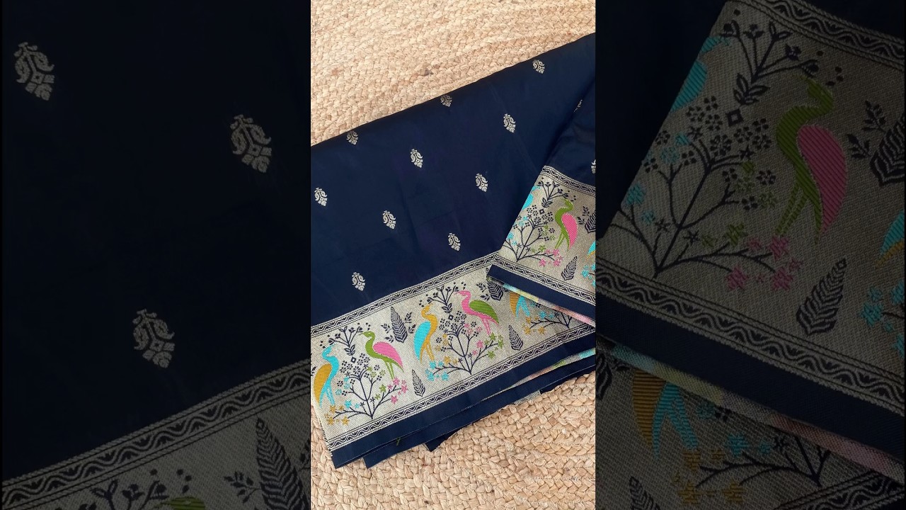 Soft Silk Banarasi Saree – Pure Black Elegance