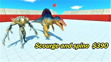Scourge and spinosaurus vs random team same price ABRS animal revolt battle simulator