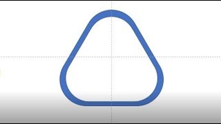 How to make triangle with round corners in powerpoint? Profile