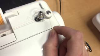 Winding a Janome bobbin (the same for most current machines)