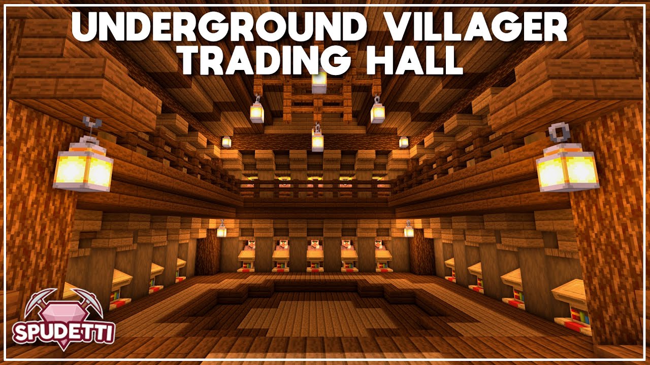 Minecraft: How to Build an Underground Trading Hall [Tutorial ...