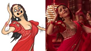 Dhindhora Baje Re | Alia Bhatt Drawing Memes | Rocky Aur Rani Kii Prem Kahaani Ranveer Crazy Funarts