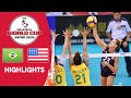 BRAZIL vs. USA - Highlights | Women's Volleyball World Cup 2019