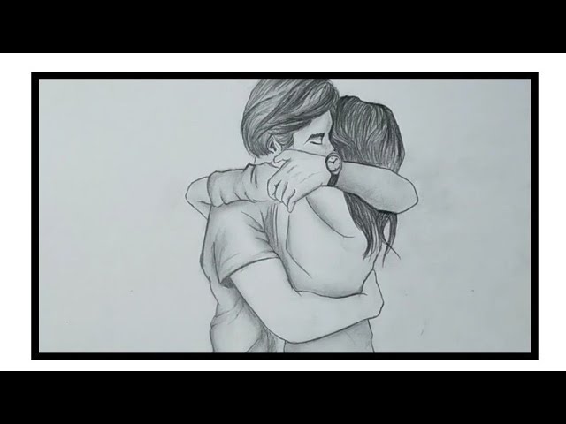 How to draw cute couple in photo frame pencil sketch for beginner easy  simple drawing tutorial – Artofit