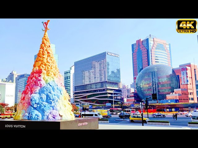 Louis Vuitton Christmas tree is seen at the Xujiahui Shopping