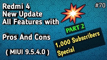 Redmi 4 MIUI 9.5.4.0 NAMMIFA Update All Features and Pros and Cons (PART 2) | Hindi