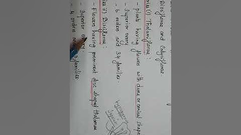11Std: Natural system of Classification - Bentham and Hooker Classification of 🌱s.