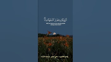 هدوء عجيب ! و تلاوة متأنّية للشّيخ: علي جابر رحمه الله.