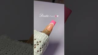 Double-French Nail Tutorial.🎀🤍#doublefrenchnail #beginnerfriendly  #nailtutorialsforbeginners