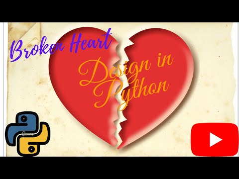 BROKEN HEART design in Python IDLE Shell