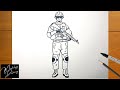 How To Draw A Military Soldier 