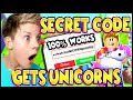 This SECRET CODE Gets You A UNICORN every time in ADOPT ME!! 100% WORKS!! PREZLEY