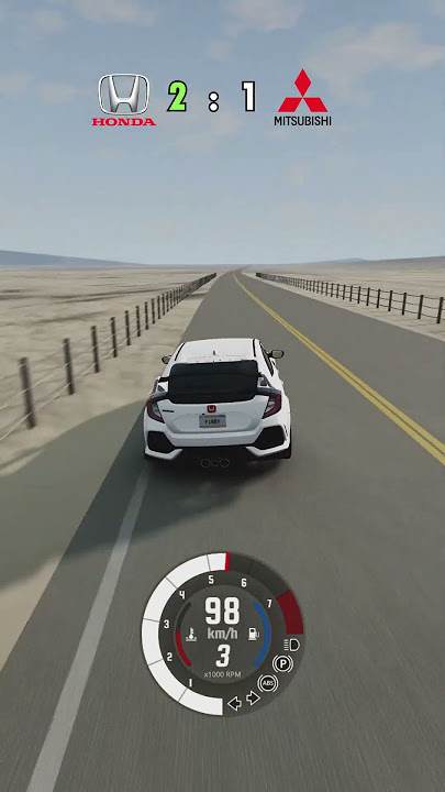 Honda Civic VS Mitsubishi Lancer😎 #beamngdrive #beamng #gaming