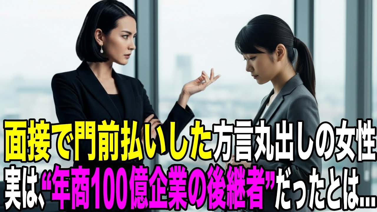 面接で門前払いした方言丸出しの女性の正体は｜実は“年商100億企業の後継者”だったとは…
