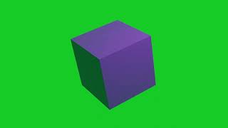 Rotating 3D Box Animation Green Screen Copyright Free-Blue