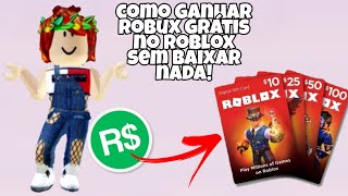Como Ganhar Robux De Graca No Roblox Sem Baixar Nada Youtube - frango como ganhar robux gratis