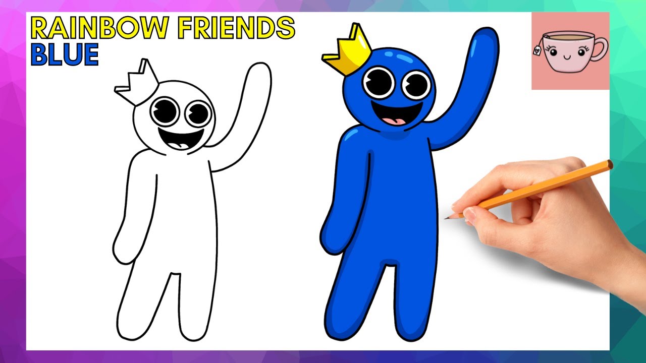 HOW TO DRAW BLUE - RAINBOW FRIENDS ROBLOX