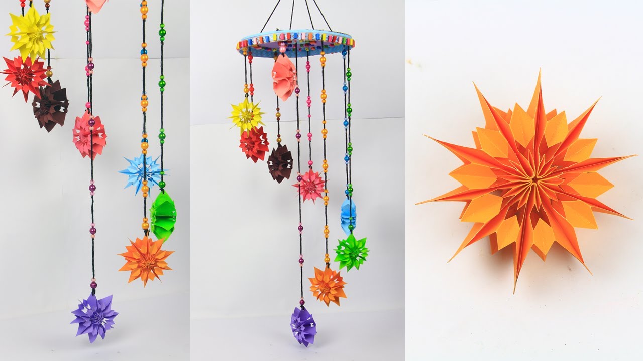 Make Celling Hanging Paper Craft | Easy Craft Idea | Room Decoration ...