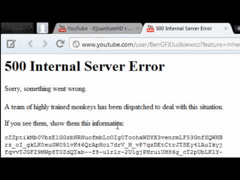 Youtube's 500 Internal Server Error Joke