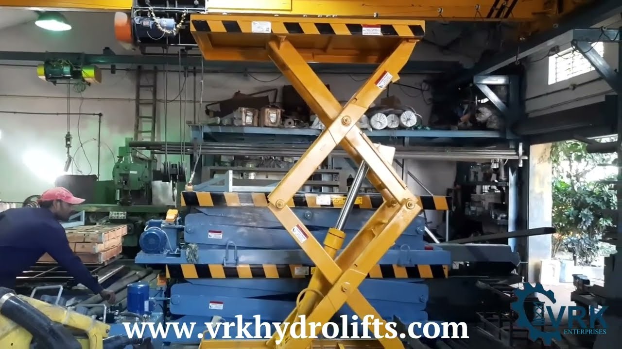 Hydraulic Scissor lift manufacturers in Bangalore Karnataka India