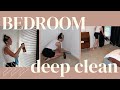 BEDROOM DEEP CLEAN | CLEAN WITH ME | DEEP CLEANING MOTIVATION