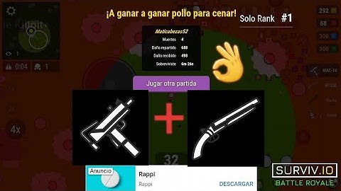 Surviv.io: Combo MAC-10 + MP220, final épico
