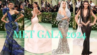 Kendall Jenner, Gigi Hadid, Zendaya, Dua Lipa Met Gala 2024 Fashion Looks #metgala2024 #fashion