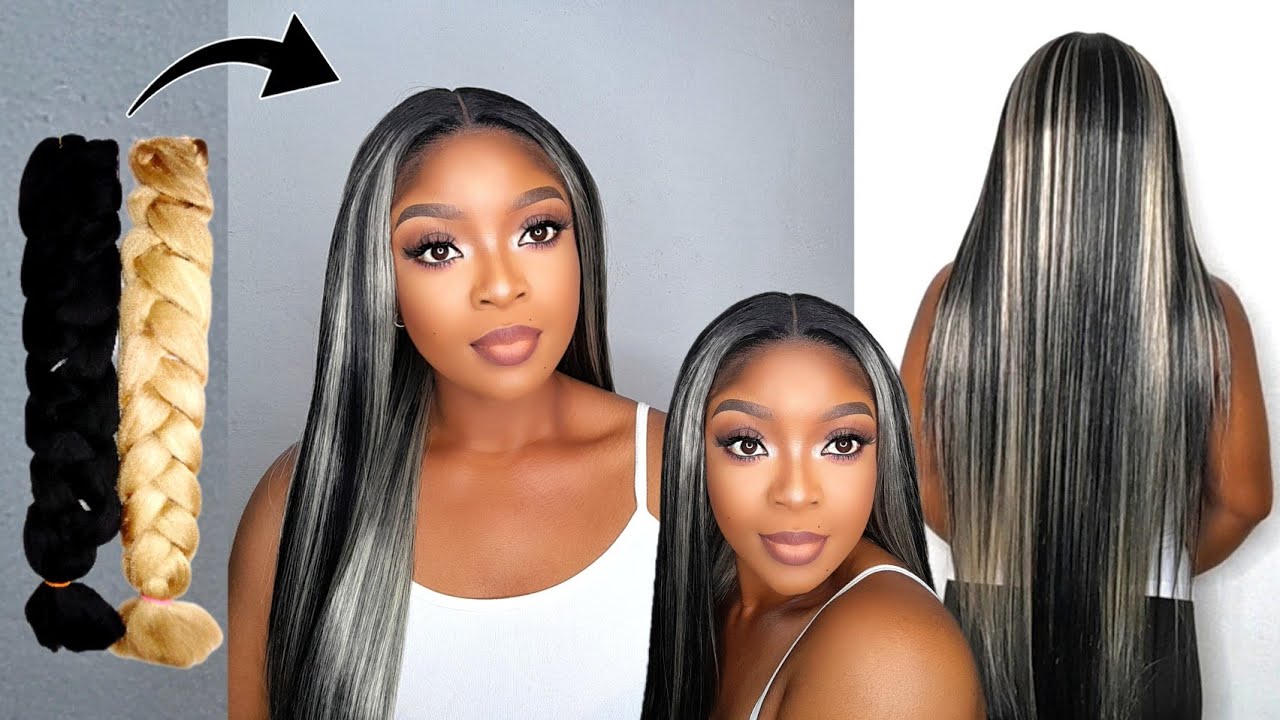 OMG! CROCHET WIG😱  Fake Bone Straight Wig Using Braiding Hair