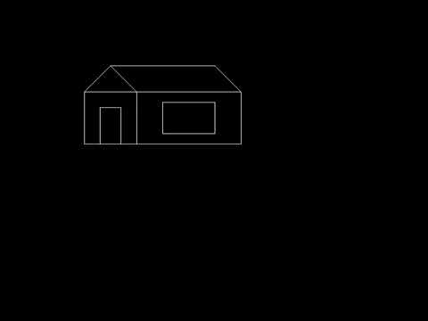 program to draw a house on turbo c++ graphics