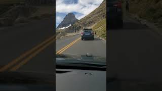 time lapse of driving through Glacier National Park